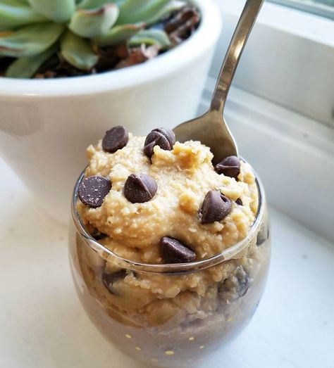 Healthy Cookie Dough! Bean Cookie Dough, White Bean Cookies, Eat More Beans, Bean Cookies, Apple French Toast Casserole, Homemade Cookie Dough, Vegan Bean, Apple French Toast, Cookie Dough Dip