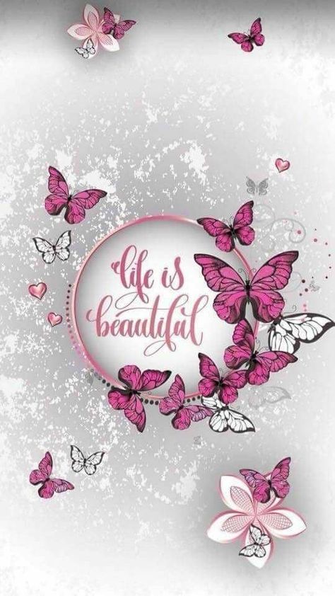 Beautiful Butterflies Art Drawings, Cool Quotes Wallpaper, Images Noêl Vintages, Butterfly Quotes, Favorite Wallpaper, Butterfly Wallpaper Backgrounds, Butterfly Pictures, Cool Quotes, Everything Pink