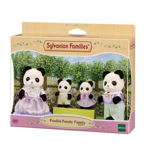 Pookie Panda Family | Sylvanian Families Panda Family, Calico Critters Families, Baby Baden, Calico Critters, Baby Jogger, Miniature Animals, Baby Panda, Baby Yellow, Baby Brother