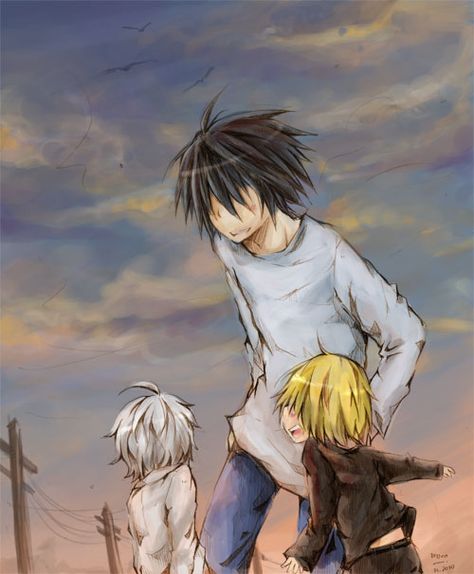 LMN 4 by hangdok on DeviantArt Wammy's House, Tsugumi Ohba, Deat Note, Nate River, Evening Time, Anime Group, Detective Fiction, L Lawliet, Light Yagami