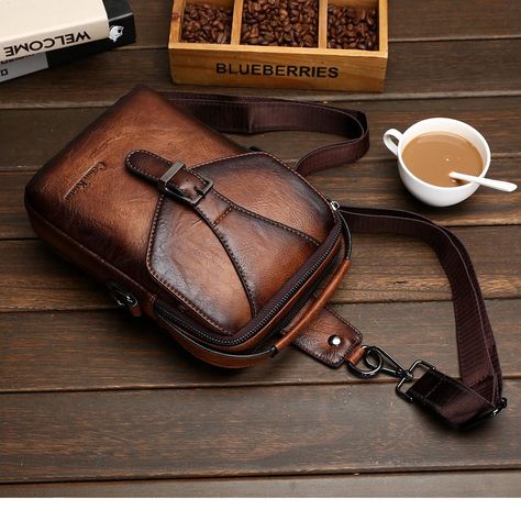 Leather Handbag Patterns, Leather Wallet Design, Sling Bag Men, Stylish Leather Bags, Leather Messenger Bag Men, Leather Wallet Pattern, Leather Bag Pattern, Leather Briefcase Men, Small Leather Bag