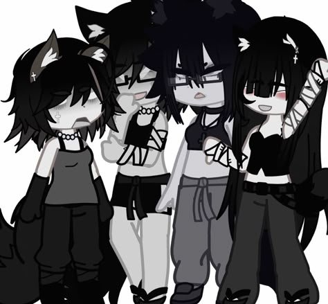 Emo Outfits Girl, Gacha Custom Poses, Couple Chibi, Emo Shoes, Gacha Custom Poses Couple, Outfit Ideas Emo, Emo Outfit Ideas, Emo Fits, Chibi Girl Drawings