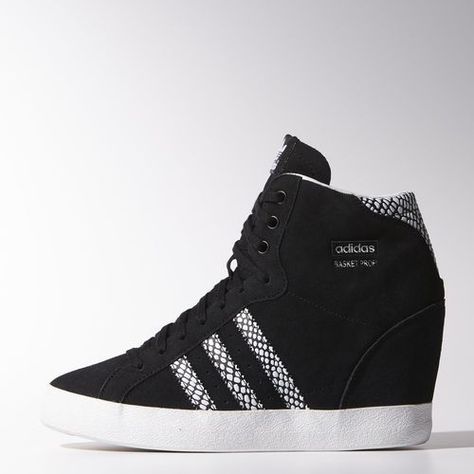 adidas Women's Basket Profi Up Wedge Shoes | adidas Canada Adidas Basket, Adidas Shoes Outlet, Adidas Shoes Women, Tennis Fashion, Shoes Adidas, Wedge Sneakers, Sporty Outfits, Crazy Shoes, Shoe Obsession