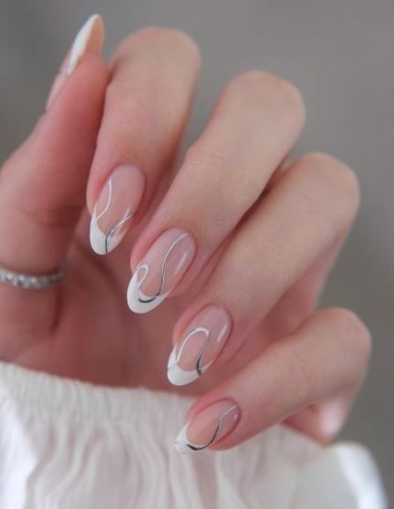 Office Nails, Subtle Nails, Soft Nails, Silver Nails, Minimalist Nails, Chic Nails, Short Acrylic Nails, Nude Nails, Wedding Nails