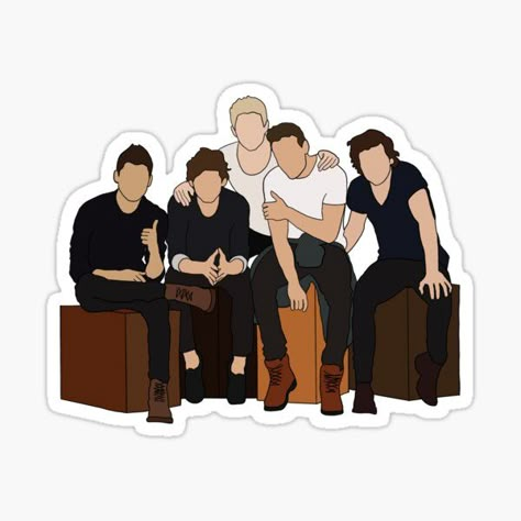 One Direction Drawings, One Direction Art, Harry Styles Drawing, Gambar One Direction, One Direction Wallpaper, One Direction Photos, Stickers Redbubble, One Direction Humor, One Direction Videos