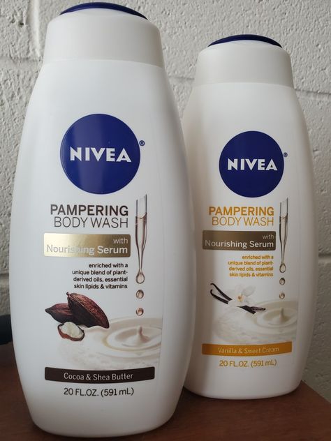 Nivea Body Washes: Vanilla & Cocoa Cocoa Butter Nivea, Nivea Vanilla, Nivea Nourishing Cocoa, Vanilla Scented Body Wash, Nivea Body Care Products, Nivea Vanilla Lotion, Nivea Products, Nivea Body Wash, Nivea Body Lotion Extra White