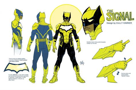 Batman's New sidekick The Signal Duke Thomas Dc The Signal, Signal Batman, Signal Duke Thomas, Arsenal Dc, Dc Signal, Batman Signal, Character Redesign, Duke Thomas, The Bat Family