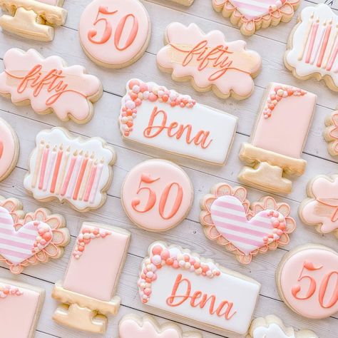 Cookies For Birthday Woman, 50th Birthday Decorated Cookies For Woman, 50th Birthday Cookie Ideas For Women, 50th Cookies Birthday For Women, 50 Birthday Cookies Women, 50th Birthday Cookies Decorated, Birthday Cookies For Women, Birthday Sugar Cookies Woman, 50th Birthday Cookies For Woman