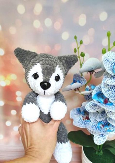 ONLY ENGLISH/ Amigurumi tutorial stuffed wolf/ Forest animals crochet pattern/ Cute plush wolf crochet pattern Forest Amigurumi, Wolf Crochet Pattern, Wolf Amigurumi, Wolf Crochet, Wolf Stuffed Animal, Crochet Wolf, Wolf Forest, Crochet Plushies, Crochet Book