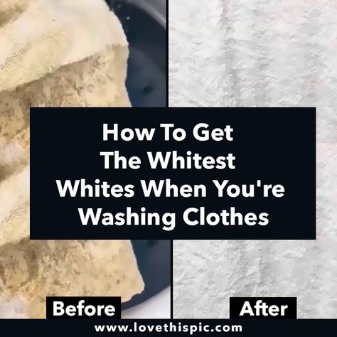 How To Get The Whitest Whites When You're Washing Clothes How To Wash White Clothes, Washing Clothes Tips, Whitest Whites, Whiten White Clothes, Washing White Clothes, Tennis Uniforms, White Laundry, White Clothes, Deodorant Stains