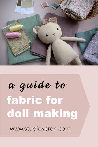 Fabric for doll making – Studio Seren Doll Sewing Patterns Free, Pattern Free Sewing, Cloth Doll Pattern, Sew Doll, Sewing Pattern Free, Handmade Kids Toys, Fabric Doll Pattern, Homemade Dolls, Toys To Make