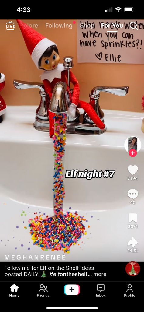 Elf On The Shelf Sprinkles, Elf Sprinkles, Twin Humor, Melted Snowman, Awesome Elf On The Shelf Ideas, Elf Fun, Elf Ideas, Elf Christmas, On The Shelf