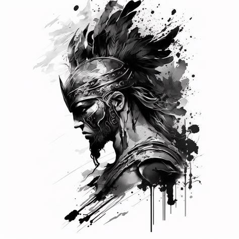 300 Tattoo Spartan, Spartan Warrior Art, 300 Tattoo, Geometric Wallpaper Hd, Spartan 300, Gladiator Tattoo, Soldier Graphic, 300 Movie, Warrior Art