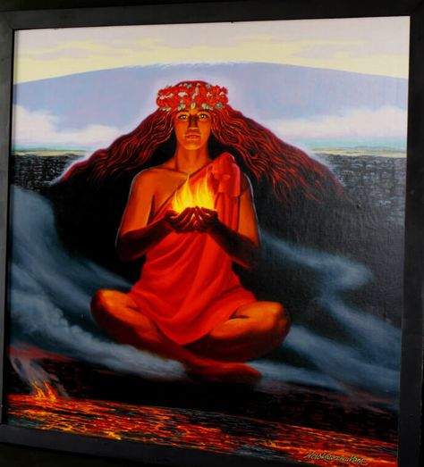 Hawaiian Mythology (An Intro to Hawaiian Gods, Goddesses & Legends) Herb Kane, Hawaiian Mythology, Hawaiian Goddess, Hawaiian Legends, Hawaiian History, Fire Goddess, Polynesian Art, Hawaii Art, Hawaii Volcano