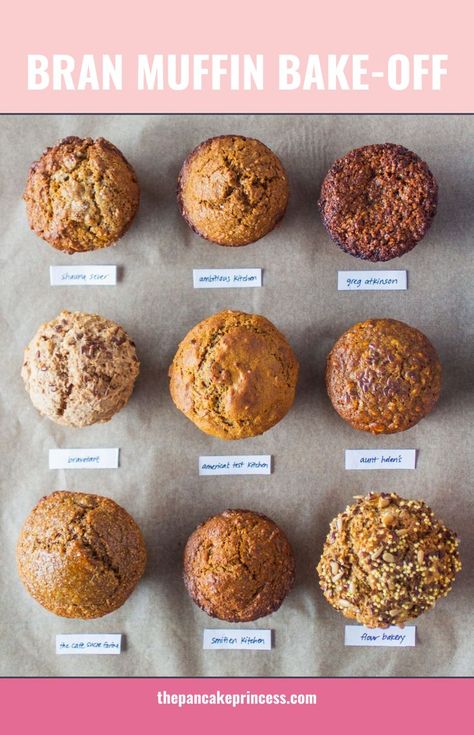 If you’ve never had a bran muffin before, you’re in for a treat! Bran muffins get a bad rap for being a dull, healthy muffin. But when they’re good, they’re GREAT. We tested 9 popular recipes in search of the best! Bran Flake Muffins, Raisin Bran Muffin Recipe, Bran Muffin Recipe, The Best Muffins, Pancake Princess, Best Muffins, Best Cinnamon Roll Recipe, Raisin Bran Muffins, Bran Muffin