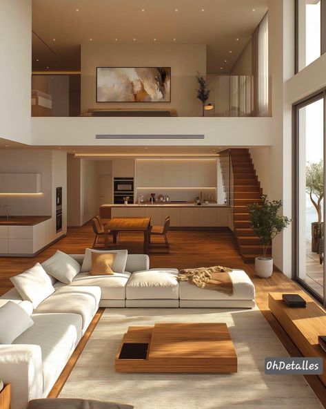 Modern Classy House Interior, High Roof Living Room, Types Of Houses Styles Interiors, Big Living Room Aesthetic, House Design Modern Minimalist, Small Modern House Interior, House Aesthetic Inside, Small Houses Interiors, Unique House Interior