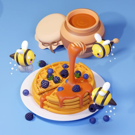 Blender Art, Blender Food, Blender Ideas, 3d Things, 3d Cinema, 3d Blender, Isometric Art, 3d Inspiration, Blender Tutorial