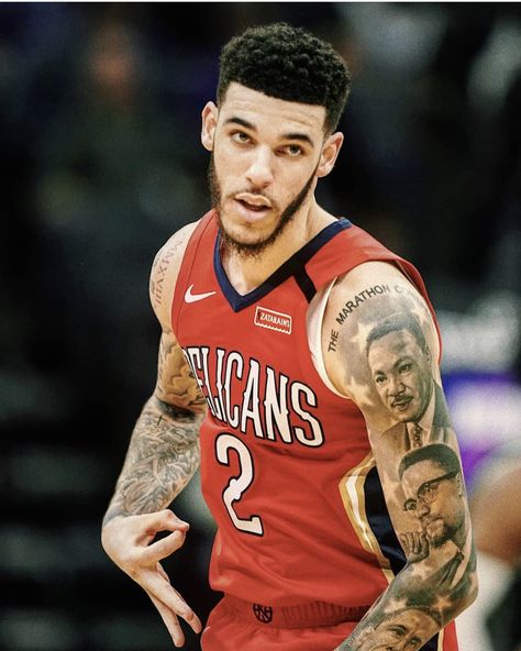 Lonzo Ball Tattoo Sleeve, Lonzo Ball Tattoo, Bob Marley Tattoo, Ball Brothers, Waves Hairstyle Men, Drip Style, Black Men Tattoos, Basketball Drawings, Ball Family