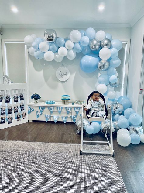 Blue Birthday Themes, Sky Colour, Colour Theme, Blue Birthday, Birthday Decoration, Birthday Decor, Birthday Theme, Birthday Decorations, First Birthdays