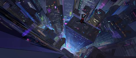 ArtStation - Spiderman Into The Spider Verse, Zac Retz Spiderman Itsv Wallpaper, Spiderman Spiderverse Wallpaper, Spiderman Itsv, Environment Aesthetic, Spiderverse Wallpaper, Zac Retz, Spiderman Into The Spider Verse, Animated Spider, Spiderman Spiderverse