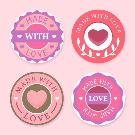 Vintage Simple Made With Love Circle Sticker Circle Sticker Design, Vintage Aesthetic Stickers Printables, Circular Stickers, Stickers Ideas, Sticker Template, Brand Kit, Aesthetic Stickers, Vintage Aesthetic, Made With Love