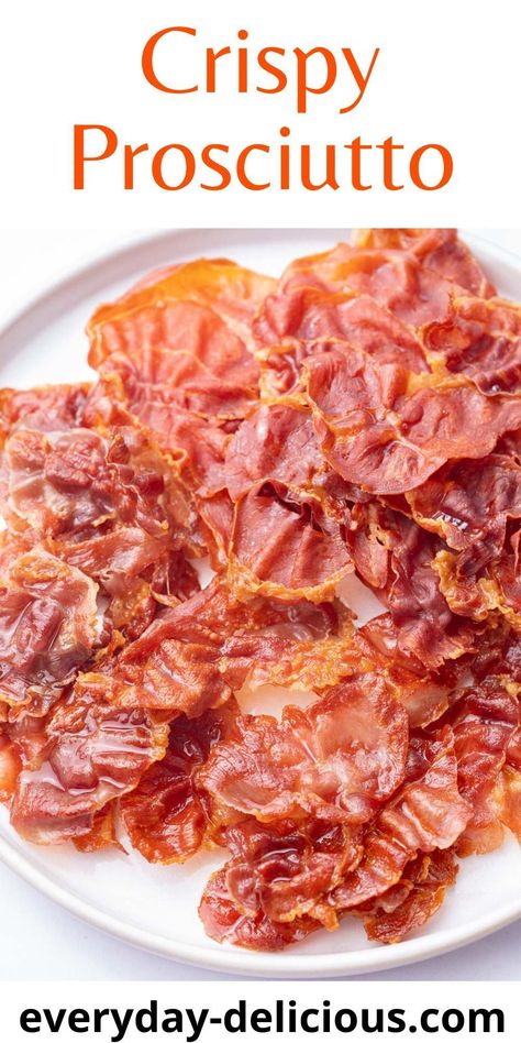 Crispy Prosciutto Salad, Prosciutto And Eggs, Prosciutto Halloween, Procuitto Appetizer Recipes, Crispy Prosciutto Recipes, Prosciutto Ideas, Prosciutto Appetizer Recipes, Procuitto Recipes Appetizers, Procuttio Recipes