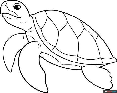 Free, printable Turtle Outline coloring page for kids. Print it out or color it online. https://easydrawingguides.com/coloring-pages/turtle-outline/ Turtle Template Printable Free Pattern, Sea Turtle Template, Turtle Outline, Turtle Coloring, Outline Pictures, Easy Drawing Guides, Animal Carving, Turtle Coloring Pages, Turtle Drawing