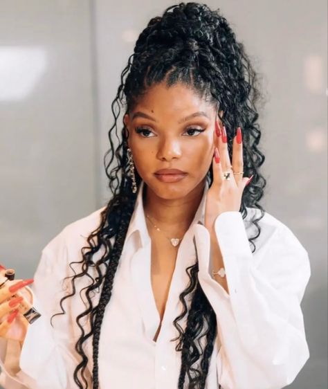 Curly Braided Hairstyles, Short Box Braids Hairstyles, Chloe Bailey, Beautiful Black Hair, Nappy Hair, Short Locs Hairstyles, Goddess Braids Hairstyles, Faux Locs Hairstyles, Dreadlock Style