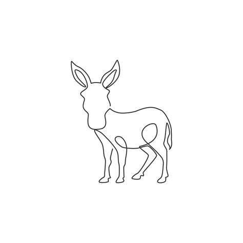 Donkey Outline, Drawing Donkey, Donkey Sketch, Shrek Drawing, Donkey Tattoo, Donkey Logo, Donkey Drawing, Winter Tattoo, Tattoo Parlor