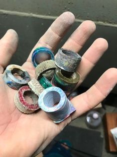 Make a Resin Ring (No Lathe): 4 Steps (with Pictures) Wooden Rings Diy, Surfboard Resin, Polishing Compound, Wood Resin Jewelry, Antique Glass Bottles, Hole Saws, Mandrill, Epoxy Resin Art, How To Make Rings