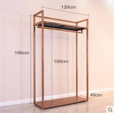 Double Clothing Rack, Modern Clothing Rack, Clothing Display Rack, Store Rack, Industrial Clothing Rack, Boutique Store Displays, Clothing Rack Bedroom, Rack Shelves, Modern Wood Furniture