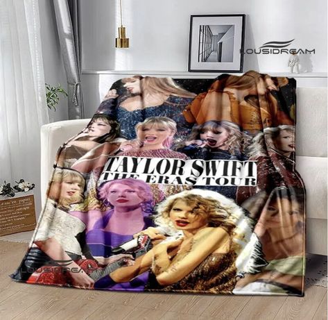 Taylor Swift Era Tour Blanket Selena Gomez Blanket, Taylor Swift Tapestry, Taylor Swift House Albums, Taylor Swift Blanket, Memorial Throw Blanket, Blankets Throw, Era Tour, Blanket Picnic, Home Bedding