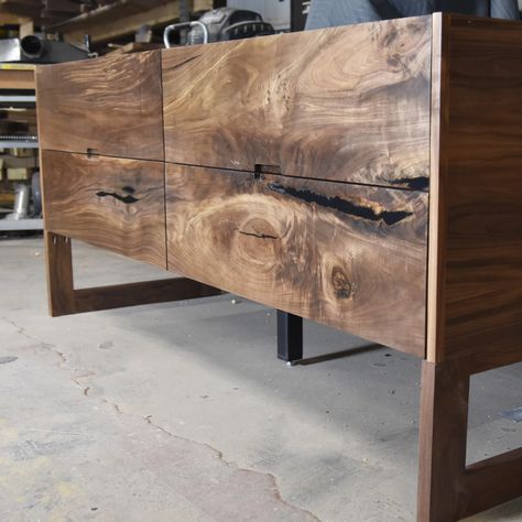 Bathroom Vanities – Wood Metal & Beyond Live Edge Bathroom Vanity, Solid Wood Countertops, Natural Edge Table, Walnut Bathroom Vanity, Walnut Bathroom, Reclaimed Wood Vanity, Makers Studio, Luxury Powder, Unique Bathroom Vanity