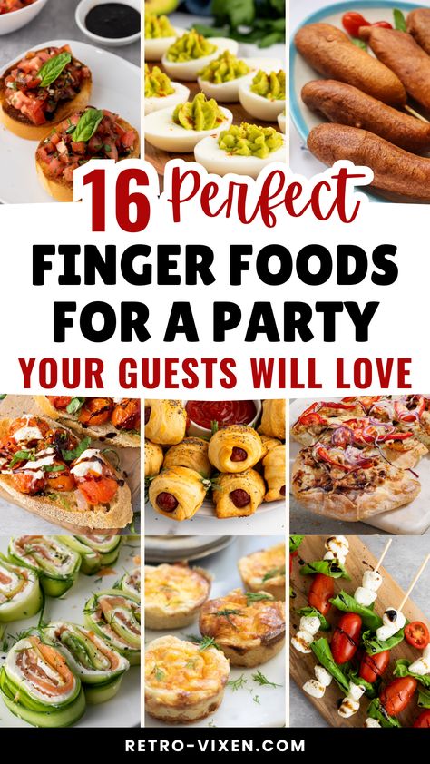 Hosting a party? These Finger Foods for a Party are easy to eat, fun to serve, and always a hit with guests! Whether it’s a holiday gathering, family get-together, or weekend hangout, these bite-sized snacks make mingling effortless - no utensils needed! From savory to sweet, these party-perfect recipes are simple to prepare and guaranteed to impress. Save this pin and get the recipes. Bite Size Appetizers, Hosting A Party, Cheese Platters, Spring Rolls, Host A Party, Mini Desserts, Holiday Gathering, Finger Foods, Sliders