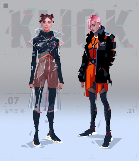 ArtStation - KLICK: research concepts, Azamat Khairov Cyberpunk Dress Art, Futuristic Fashion Drawing, Cyberpunk Style Outfit, Cyberpunk Fashion Futuristic, Cyberpunk Fashion Women, Futuristic Clothes, Futuristic Character, Cyberpunk Outfit, Cyberpunk Clothing