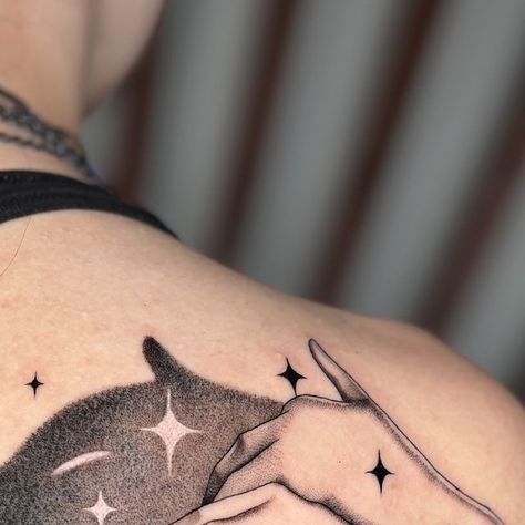 Heather on Instagram: "Wolf and goat shadow puppets for RC 
Thank you for such a cool idea and placement!" Shadow Puppet Tattoo, Puppet Tattoo, Rowan Tree, Shadow Puppets, Star Tattoos, Cute Tattoos, Dark Art, Puppets, Cool Tattoos