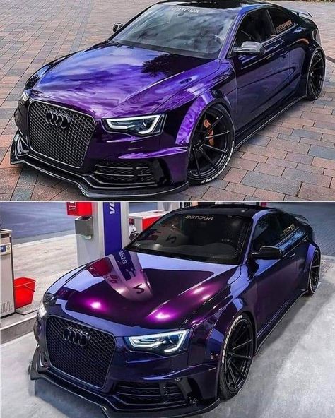 Wraps Ideas, New Audi Car, Car Colours, A5 Coupe, Audi A5 Coupe, Midnight Purple, Aesthetic Cars, A6 Avant, Purple Car