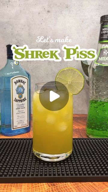 Tipsy Goat Cocktails on Instagram: "Shrek Piss 🧌💦 Ingredients - 1oz Tequila - 1oz Peach Schnapps - 1/2oz Gin - 1/2oz Triple Sec - 1/2oz Sour Apple Pucker - 1oz Watermelon Pucker - 1/2oz Midori - 1/2oz Sweet & Sour Mix - Pineapple Juide #cocktailrecipes #cocktails #cocktail #drinkrecipes #drinks #mixology #cocktailtime #drink #drinkstagram #cocktails30sec" Shrek Cocktails, Sour Apple Pucker, Apple Pucker, Sour Mix, Peach Schnapps, Triple Sec, Shrek, Mixology, Cocktail Recipes