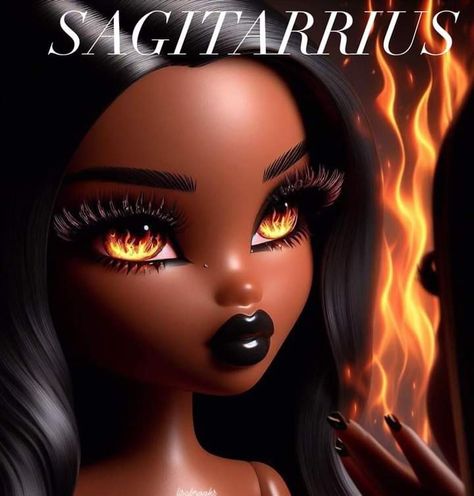 Sagittarius Wallpaper, Sagittarius Art, Black Bratz Doll, Bratz Doll Outfits, Aquarius Sign, Sagittarius Sign, Pisces Sign, Doll Aesthetic, Capricorn Sign