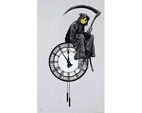 Grin Reaper, Banksy, Mural, Paintings, Wall, Art