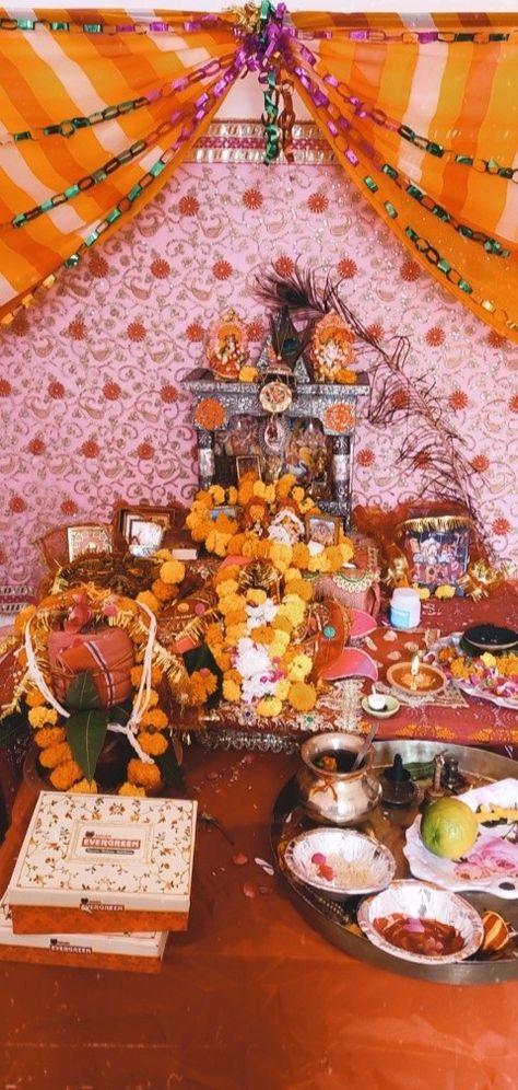 Mata darbar ka decor at home Mata Ka Darbar Decoration At Home, Kirtan Decoration At Home, Kirtan Decoration, Krishna Hd, Mata Rani, Lord Krishna Hd Wallpaper, Kurti Neck, Kurti Neck Designs, Festive Decor