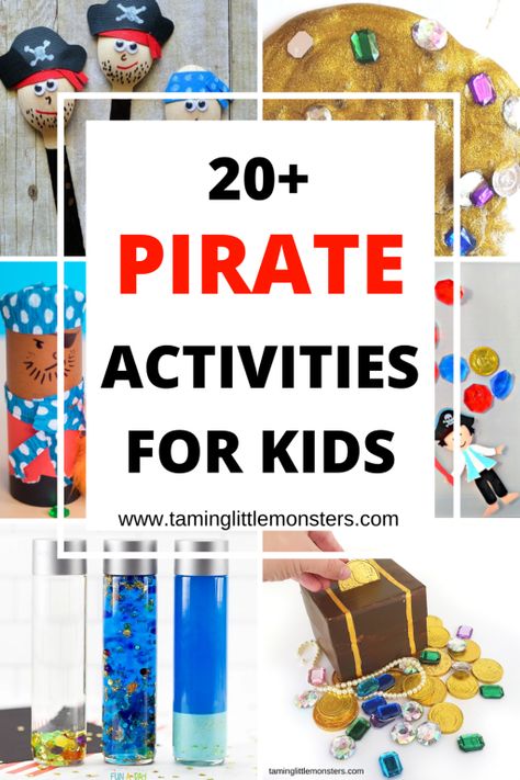 Pirate Party Games Activities, Pirate Theme Kindergarten Activities, Pirate Ideas For Preschool, Pirate Theme Kindergarten, Pirates And Princesses Preschool, Pirates Past Noon Activities, Pirate Day Preschool, Pirate Prek Activities, Pirate Literacy Activities