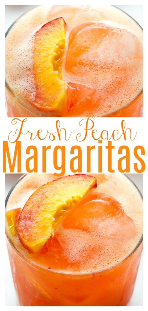 Peach Margaritas, Peach Margarita, Baker By Nature, Peach Puree, Yummy Alcoholic Drinks, Boozy Drinks, Mixed Drinks Recipes, Fancy Drinks, Drink Drank Drunk