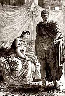 Cleopatra and Marc Anthony via angelsplead: Three of the World’s Famous Couples! Cleopatra And Marc Anthony, Battle Of Actium, Baby Royal, Antony And Cleopatra, Mark Antony, Egyptian Queen, Julius Caesar, Fairytale Illustration, Famous Couples