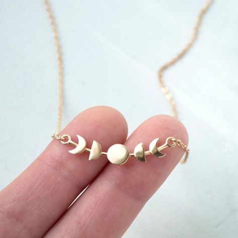 Single Necklace, Witch Necklace, Moon Phases Necklace, Gold Moon, Moon Jewelry, Silver Moon, Bijoux Diy, Moon Necklace, Jewelry Gold