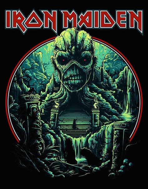 Iron Maiden Art, Heavy Metal Artwork, Music Store Design, Iron Maiden Mascot, Arte Heavy Metal, Iron Maiden Posters, Metal Band Logos, Rock N Roll Art, Iron Maiden Eddie