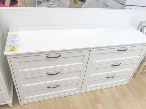 Songesand Dresser, Vihals Ikea, Ikea White Dresser, Ikea Songesand, Dresser For Closet, Drawers For Closet, Dresser Ikea, 2020 Bedroom, Ikea Baby