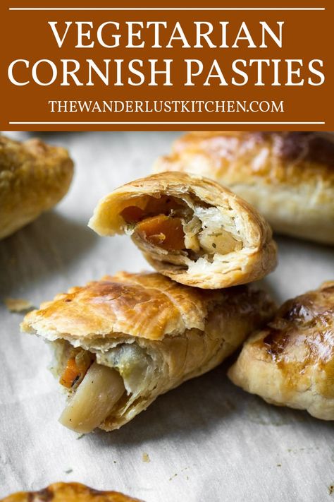 Cornish Pasties Vegetarian, Vegetarian Cornish Pasties, Pasty Recipe Michigan, Vegetarian Pasties, Vegetable Pasties, Turnip Vegetable, Pasties Recipes, Hand Pie Recipes, Cornish Pasties