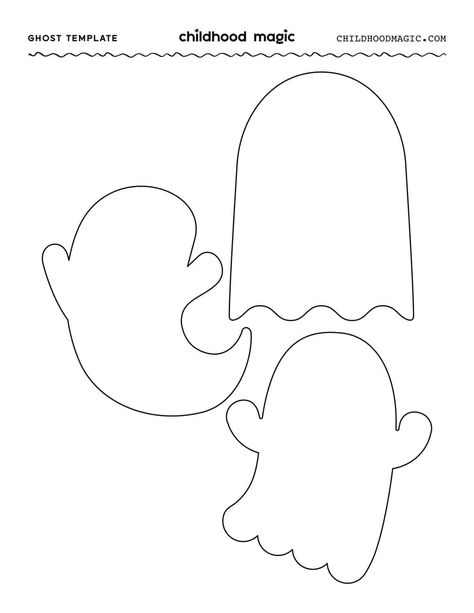 Ghost Template - Free Printable Halloween Printables Free Templates, Ghost Template, Halloween Felt Crafts, Moldes Halloween, Imprimibles Halloween, Halloween Themed Activities, Ghost Crafts, Halloween Crafts Preschool, Ghost Diy