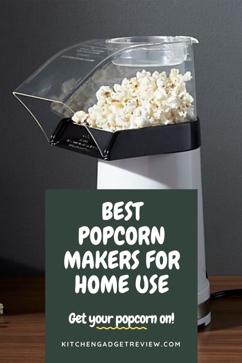 Find out the top picks for popcorn makers, including hot air poppers, microwave poppers and stovetop popcorn machines including the Whirley-Pop. Make your next movie night a special one with these top-rated poppers.   #popcorn #popper #popcornmaker #popcornmachine #Whirleypop #presto #hamiltonbeach #gourmet #snack #healthy #movie #movies #movienight #home #family #fun #frugal #kitchen #snacks #kids #children Frugal Kitchen, Popcorn Machines, Air Popcorn Maker, Air Popper, How To Make Popcorn, Microwave Popcorn Popper, Snacks Kids, Stovetop Popcorn, Healthy Popcorn